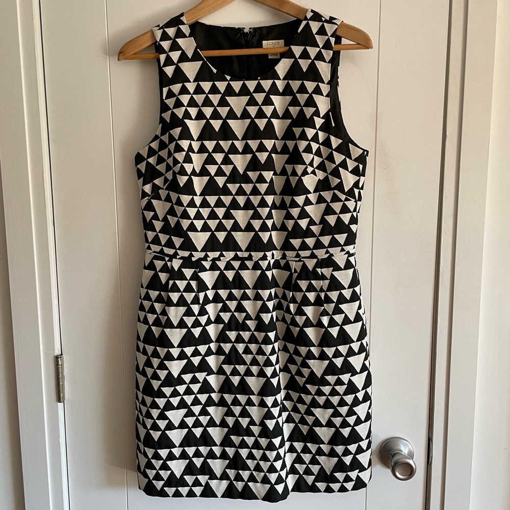 J.Crew geometric print dress size 10p